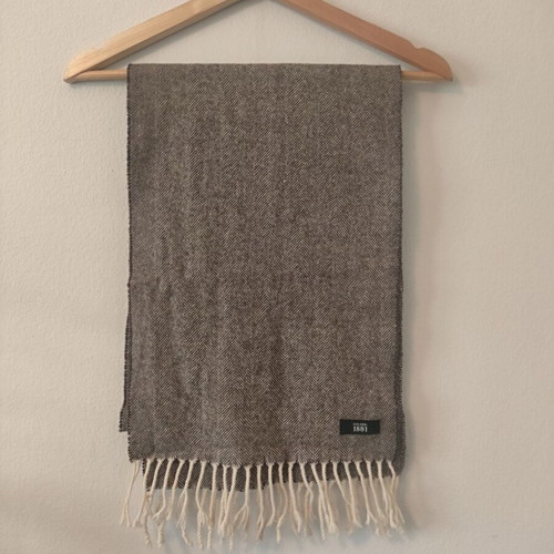 Paul Kehl 1881 wool scarf like new, brown and beige, 170 x 30 cm