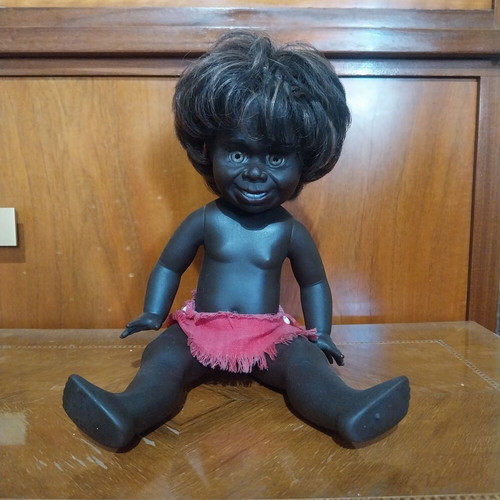 African doll used from the 1960s, height 35 cm