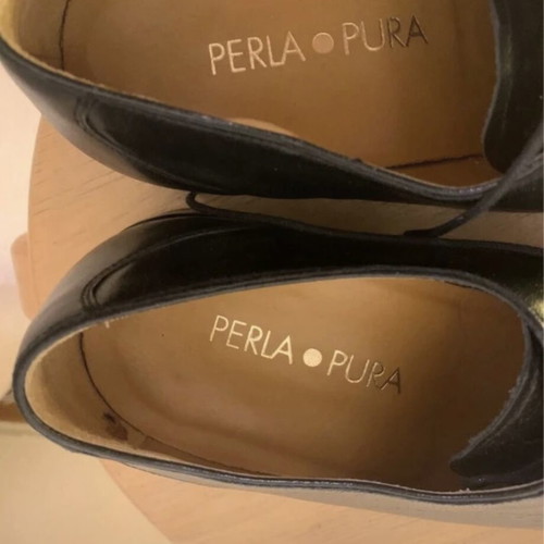 Perla Pura men's leather dress shoes size 42 used, black