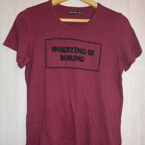 Bershka women's t-shirt used with print size M