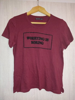 Bershka women's t-shirt used with print size M