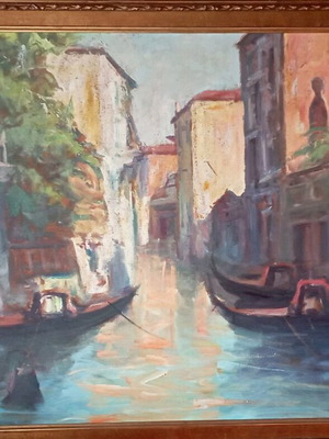 Dora Bouki Oil Painting Venice 87/115 like new