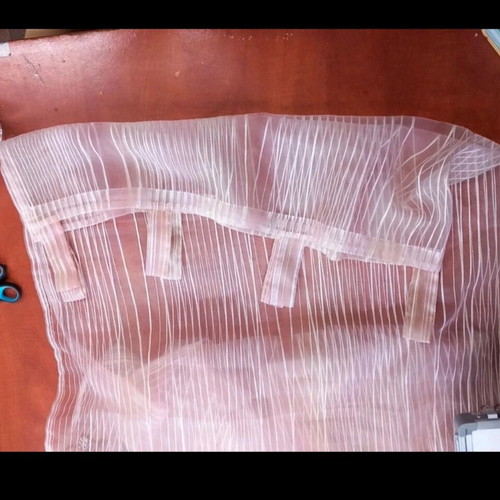Transparent curtain for curtain rod used 1.40x1.40cm