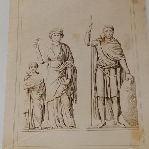 Οικογένεια Ανίκιος Πρόβος 1840 γαλλική ατσαλογραφία
