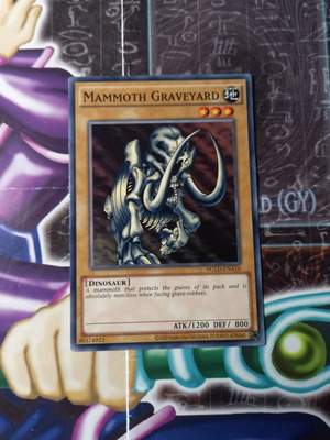 Mammoth Graveyard Yu-Gi-Oh! card near mint condition