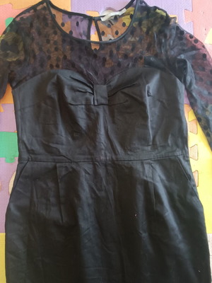3 Suisses Collection No 40 Large Black Dress like new with lace