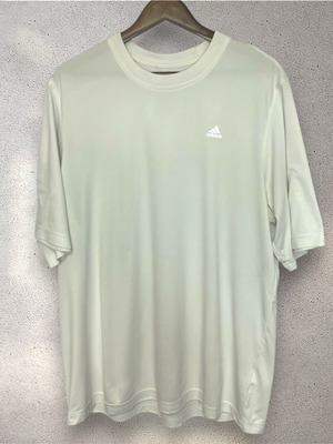 Adidas Climalite sports shirt used, white, size L