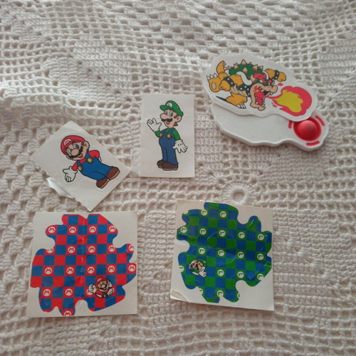 Super Mario Kinder Joy Stickers and Pop It like new