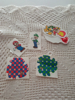 Super Mario Kinder Joy Stickers and Pop It like new