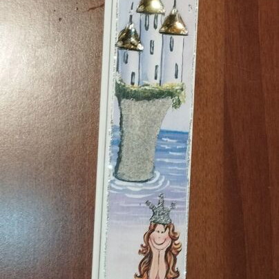 Wooden Easter candle box handmade with candle new