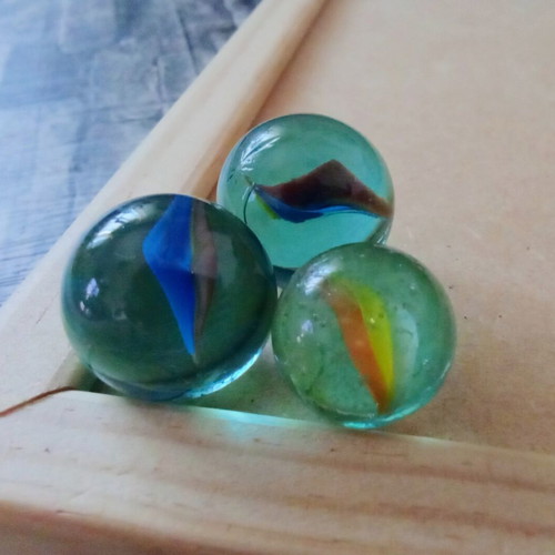 Vintage Glass Marbles Collection 90s, like new, 120 small + 3 large