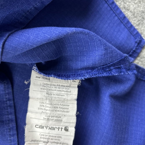 Carhartt Wip T-shirt men's Small oversized blue nurse scrub with pocket used
