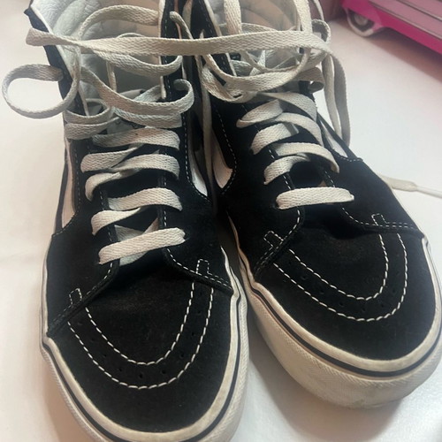 Vans flatform leather shoes in very good condition, size 39, black