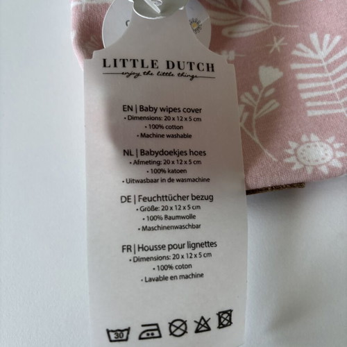 Little Dutch Baby Wipes Cover 20x12x5 cm New Pink