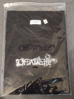 Off White black t-shirt size Large with logo and arrow design
