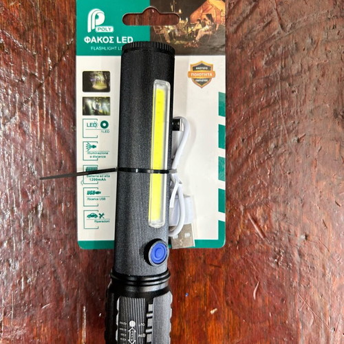 Led flashlight new with charging cable