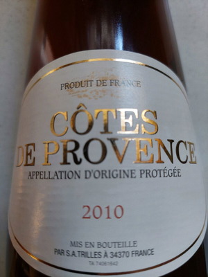 Cotes de Provence 2010 wine new