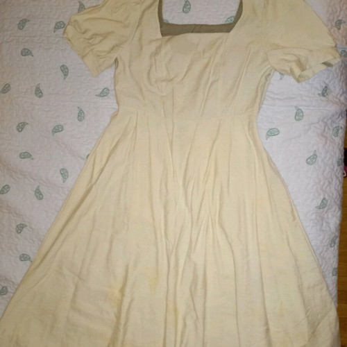 Midi romantic dress lemon used, large, Zara