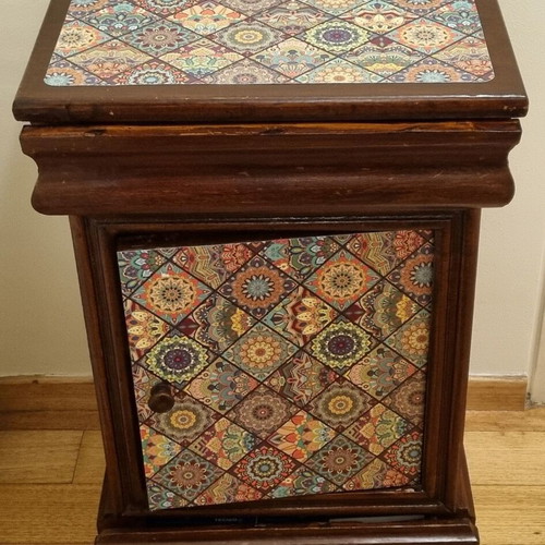 Nightstands used set of two with drawers and cabinet