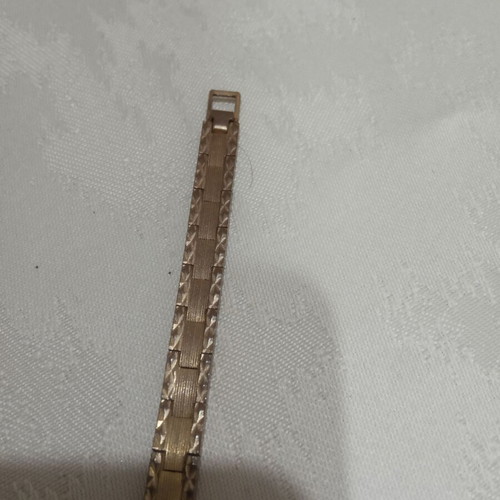 Fludo wristwatch used, women's, wind-up, gold color, steel 1000
