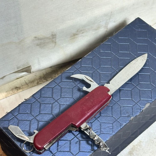 Vintage pocket multitool 6 in 1 with corkscrew and openers used