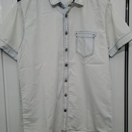Pull & Bear short-sleeve shirt like new, cotton, denim style