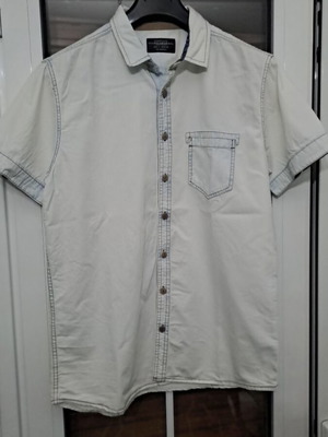Pull & Bear short-sleeve shirt like new, cotton, denim style