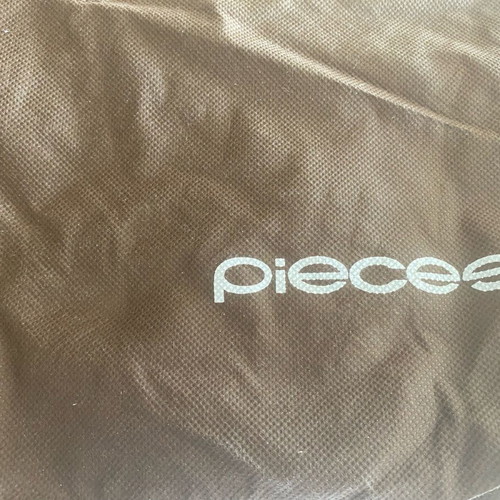 Pieces leather shoulder bag grey like new, 41x42cm