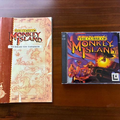 Curse of Monkey Island PC game used, Greek release complete in box