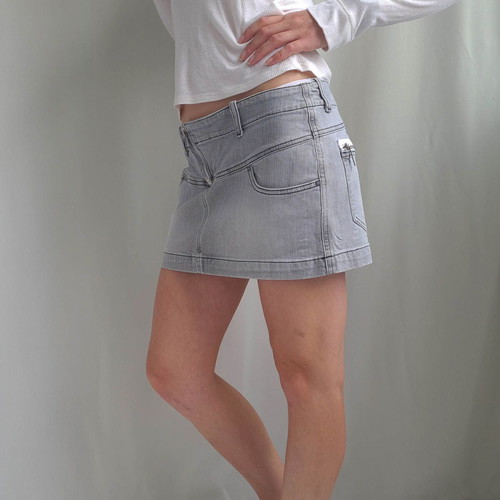 Diesel Jeans women's mini denim skirt size 29 / M, grey, stretch