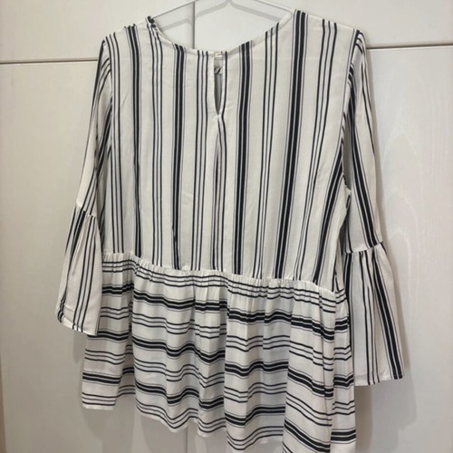 Anel striped blouse new, bell sleeves, size M