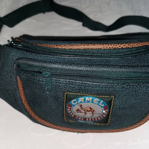 Camel waist bag, eco leather, 26cm