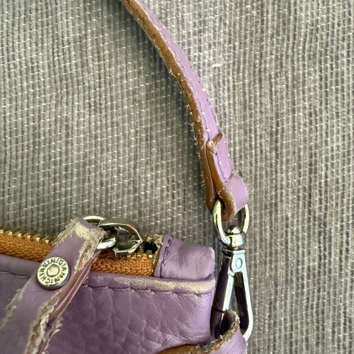 Gianni Chiarini lilac leather crossbody bag clutch
