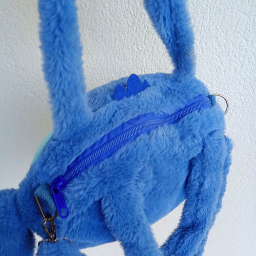 Stitch shoulder bag used, blue kids