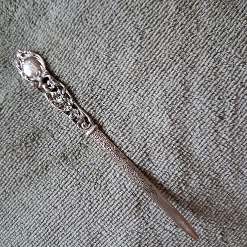 Silver letter opener 835 vintage, 15.5 cm