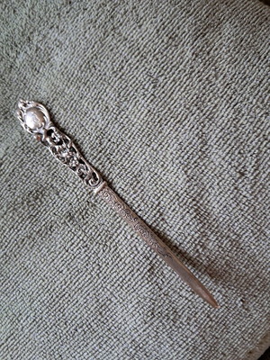Silver letter opener 835 vintage, 15.5 cm