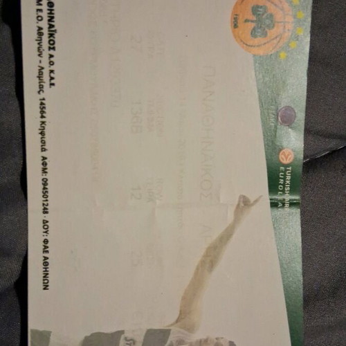 Old football and basketball match tickets used