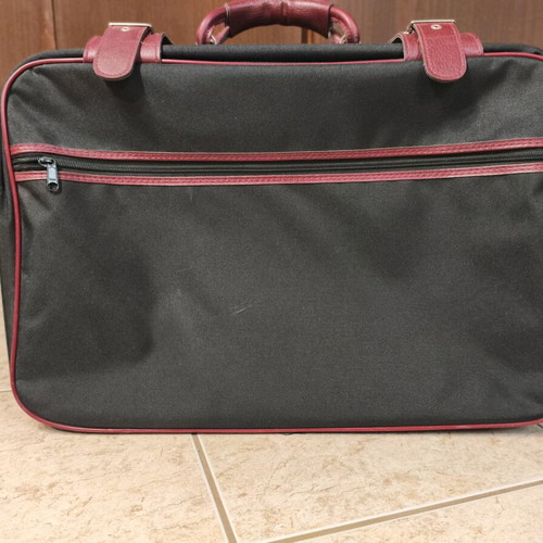 Vintage suitcase used, 1980-1990 decade, black