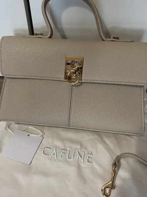 Cafune Medium Stance Crossbody Bag used, gray and beige