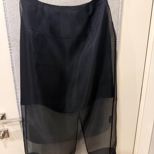Midi skirt Marks & Spencer 100% silk organza, new, black, size L