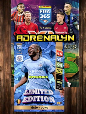 Κάρτα Jeremy Doku Limited Edition Fifa 365 2025 Andrenalyn XL καινούργια