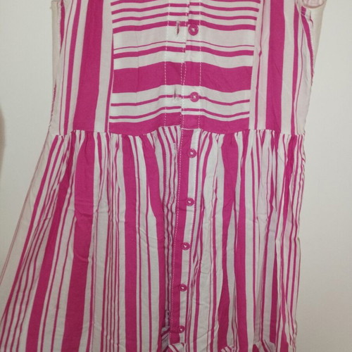 Abel & Lula cotton long dress size 8-9 like new, white and pink