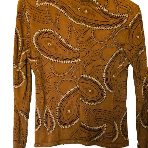 GIMO’S Lacy Suede Leather Jacket Tabac like new