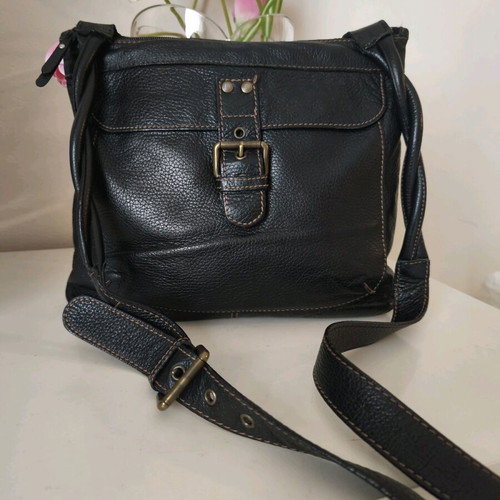 Bric's crossbody bag used black genuine leather