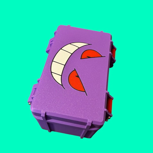 Deckbox for Pokémon cards with top loaders, new, Gengar design