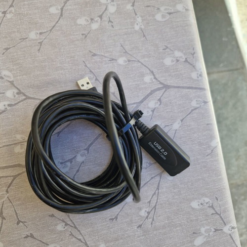 USB2 Extender Cable Like New, 5m Approximate Length
