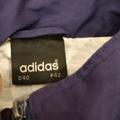 Adidas vintage set used, 90s navy–burgundy–white with glitter details