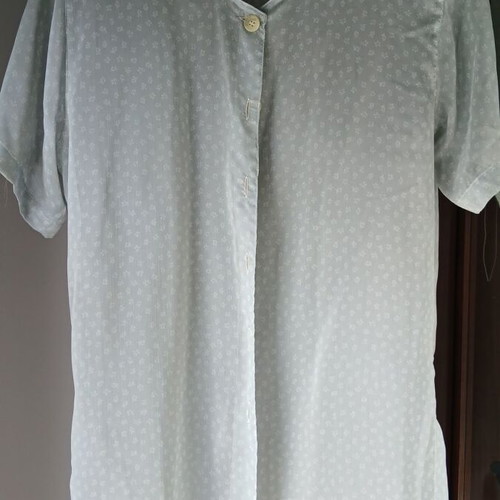 Transparent vintage shirt one size, new, turquoise and white