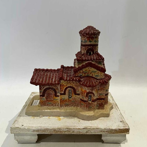 Handmade ceramic model of Koubelidiki church Kastoria used
