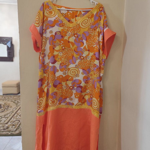 Emprime dress like new, synthetic fabric, colorful